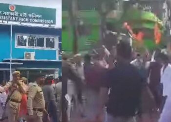 আগরতলায় বাংলাদেশের হাইকমিশনে ভাঙচুর, ভারতের দুঃখ প্রকাশ